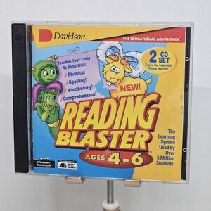 Davidson Reading Blaster PC CD-ROM Game Ages 4-6 Kids Learning Educational